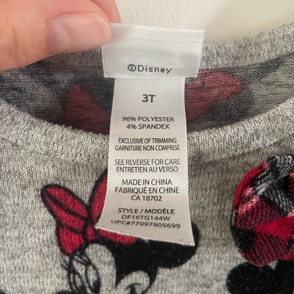 Disney Minnie knit long sleeve shirt girl’s size 3T - Picture 4 of 5
